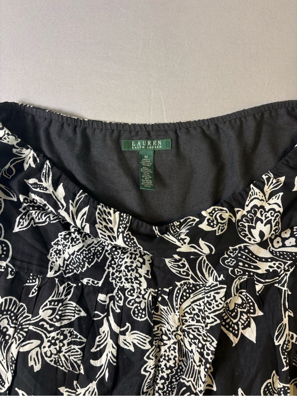 Ralph Lauren 100% Cotton Floral Print Lined Skirt Size Medium - Picture 5 of 6